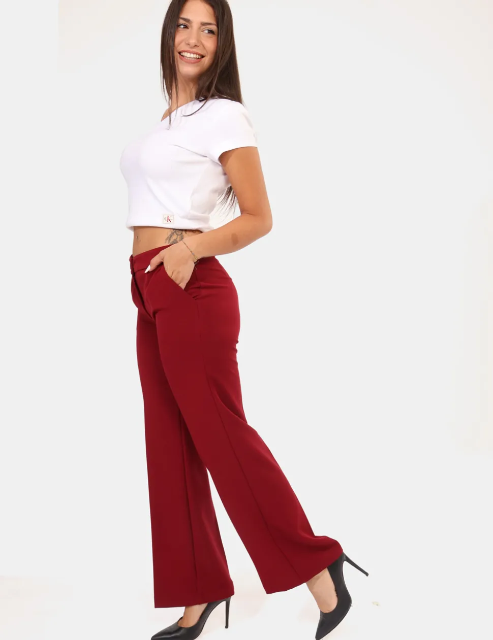 Pantaloni Materica Bordeaux