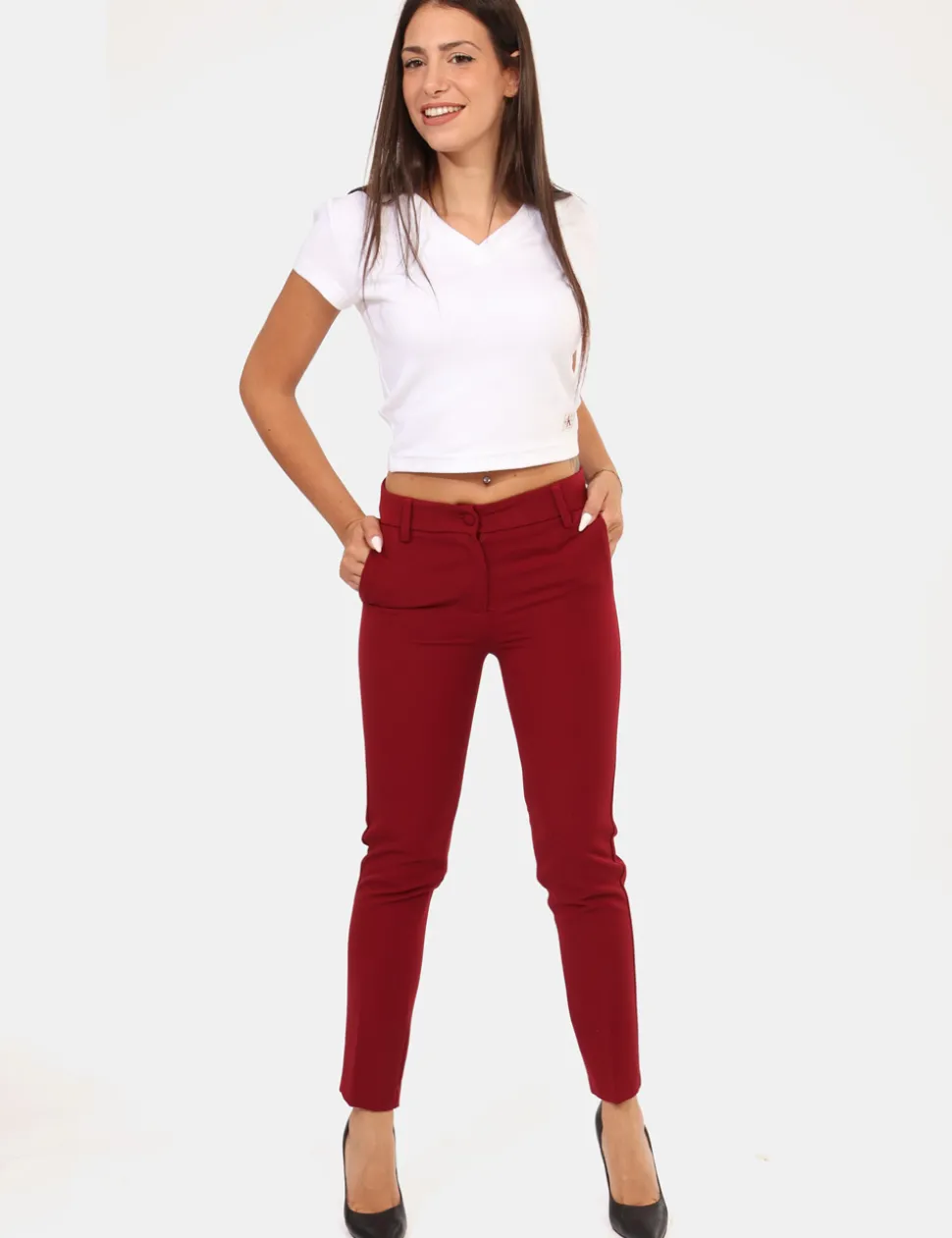 Pantaloni Materica Bordeaux