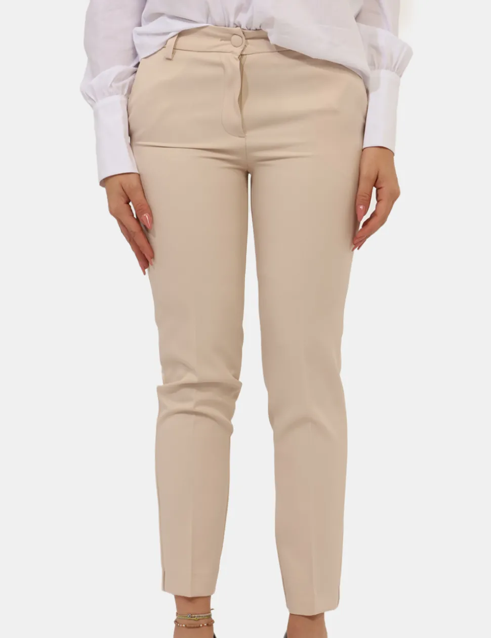 Pantaloni Materica Panna