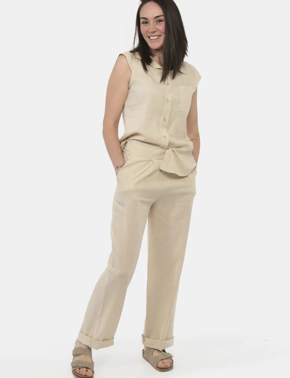 Pantaloni Rue De Clerie Beige