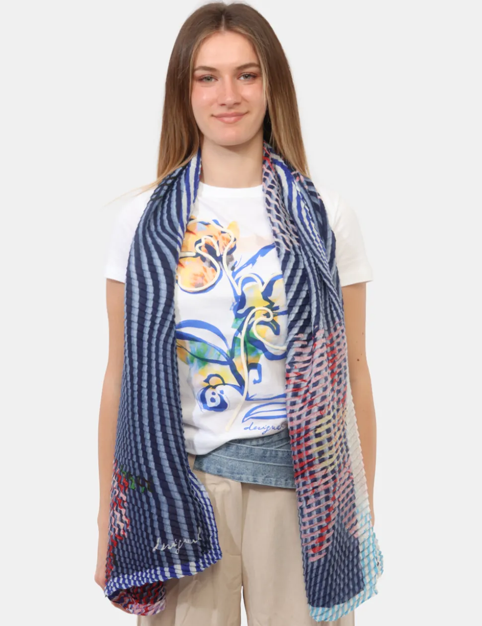 Pashmina Desigual Blu