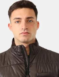 Piumino smanicato Bernese Marrone