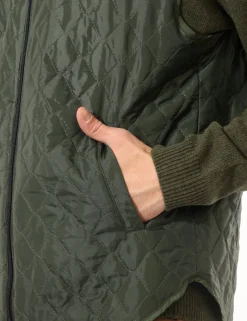 Piumino smanicato Bernese Verde