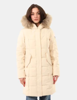 Piumino Yes Zee Beige con pelo removibile