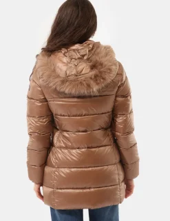 Piumino Yes Zee Marrone con cappuccio removibile