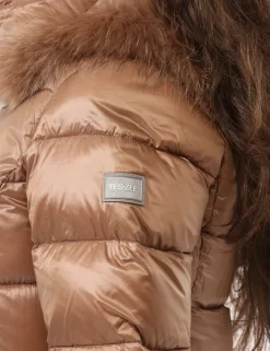 Piumino Yes Zee Marrone con cappuccio removibile