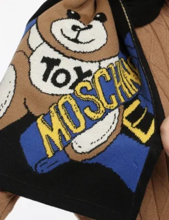 Sciarpa Moschino blu stampata