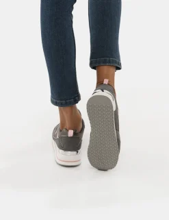 Sneakers U.S. Polo Assn con inserti patent in rosa