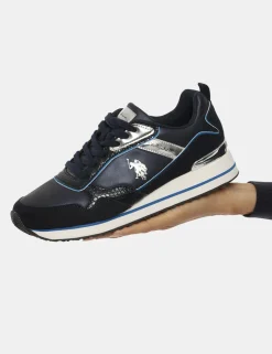 Sneakers U.S. Polo Assn con inserti argento