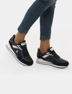 Sneakers U.S. Polo Assn con inserti argento