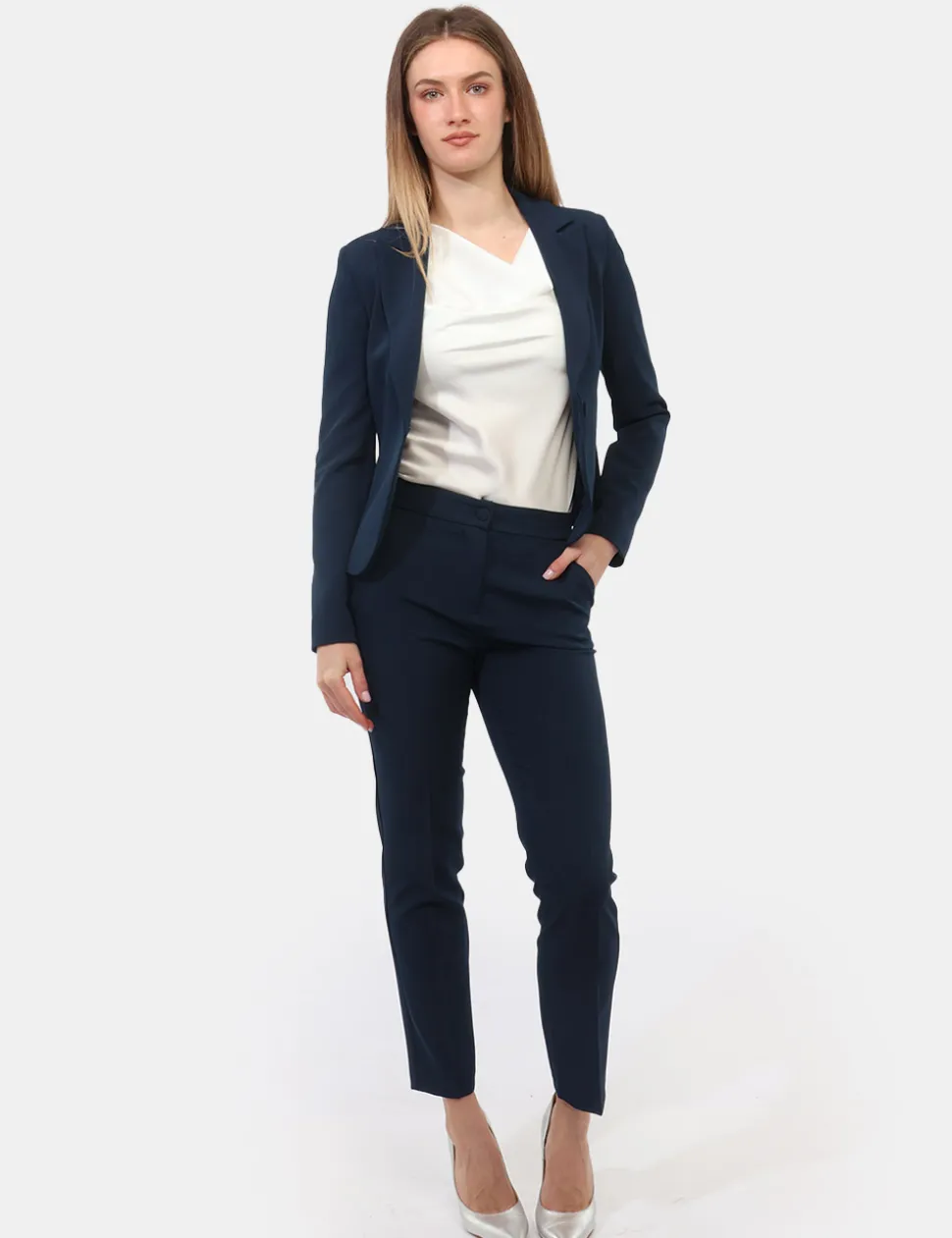 Tailleur Giacca Pantalone Rue De Clerie Blu