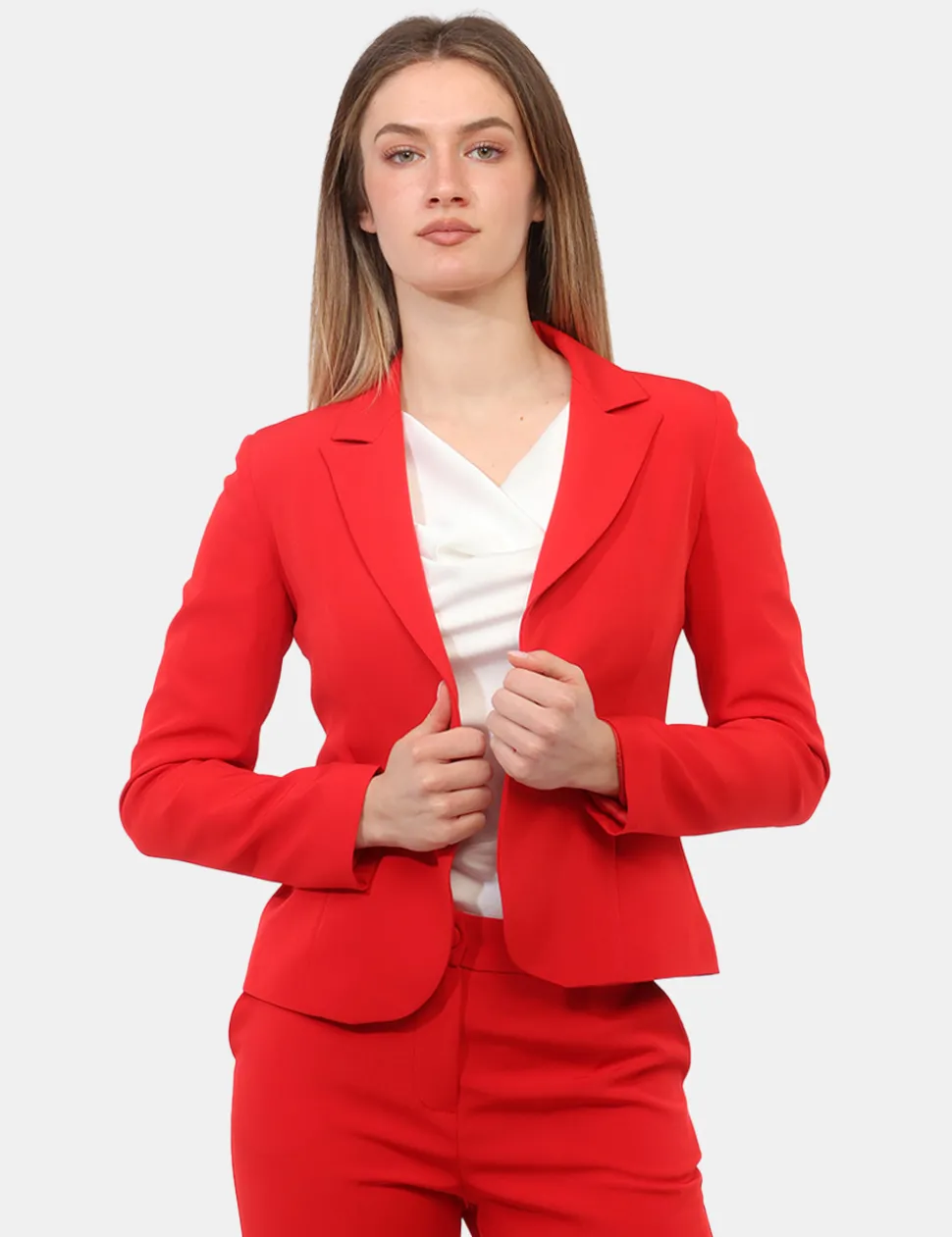 Tailleur Giacca Pantalone Rue De Clerie Rosso