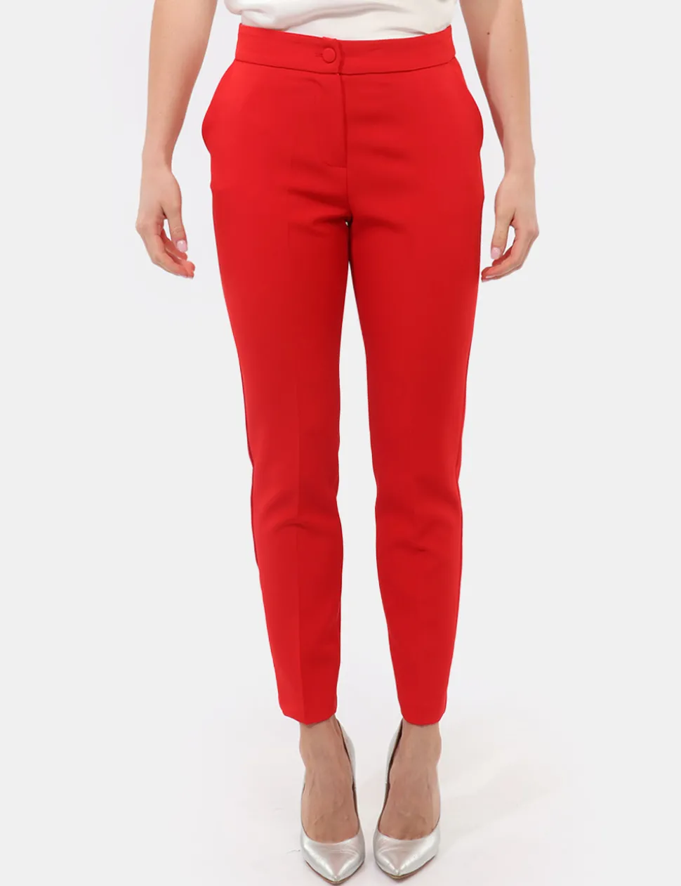 Tailleur Giacca Pantalone Rue De Clerie Rosso