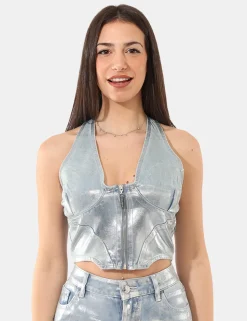 Top Denny Rose Azzurro tg.S