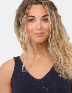 Top Materica Blu