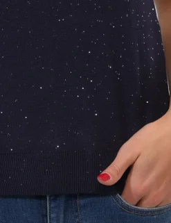 Top Materica Blu