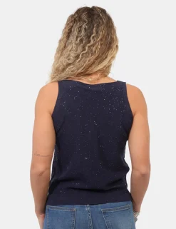 Top Materica Blu
