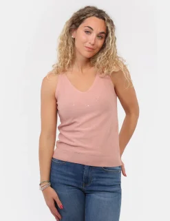 Top Materica Rosa