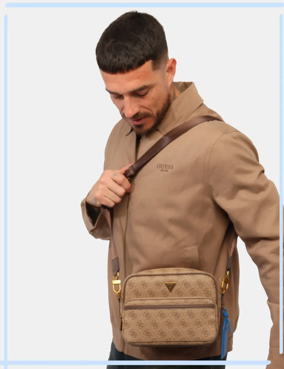 Tracolla Guess Marrone