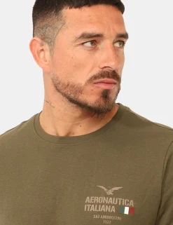 T-shirt Aeronautica Italiana Verde militare