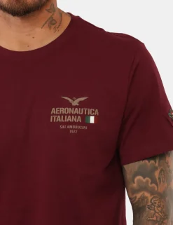 T-shirt Aeronautica Italiana Bordeaux