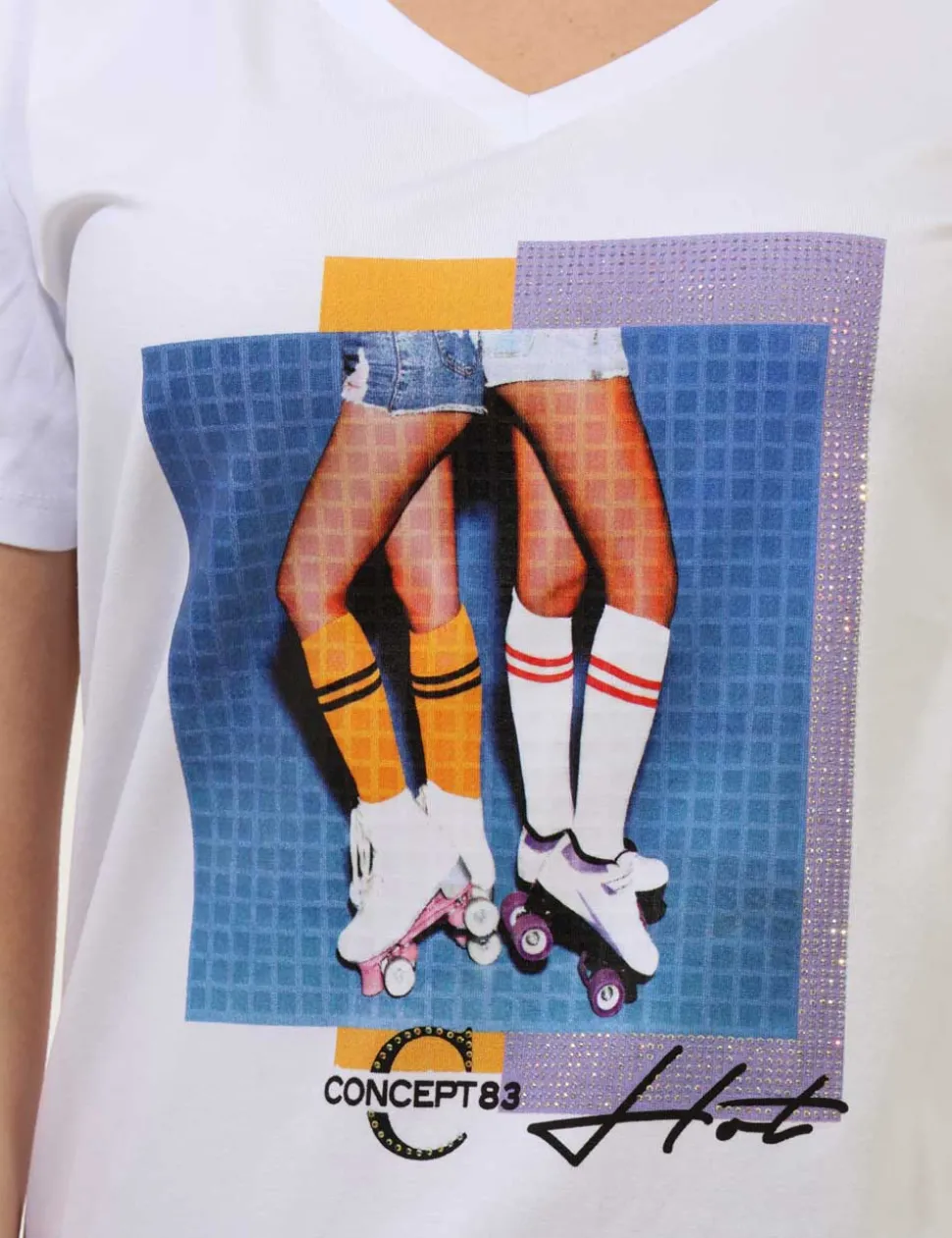 T-shirt Concept83 Bianco