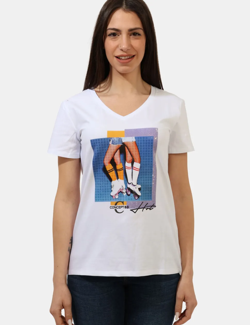 T-shirt Concept83 Bianco