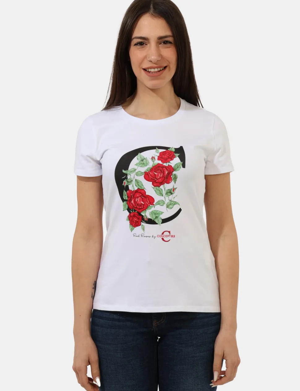T-shirt Concept83 Bianco