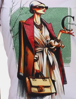 T-shirt Concept83 Bianco