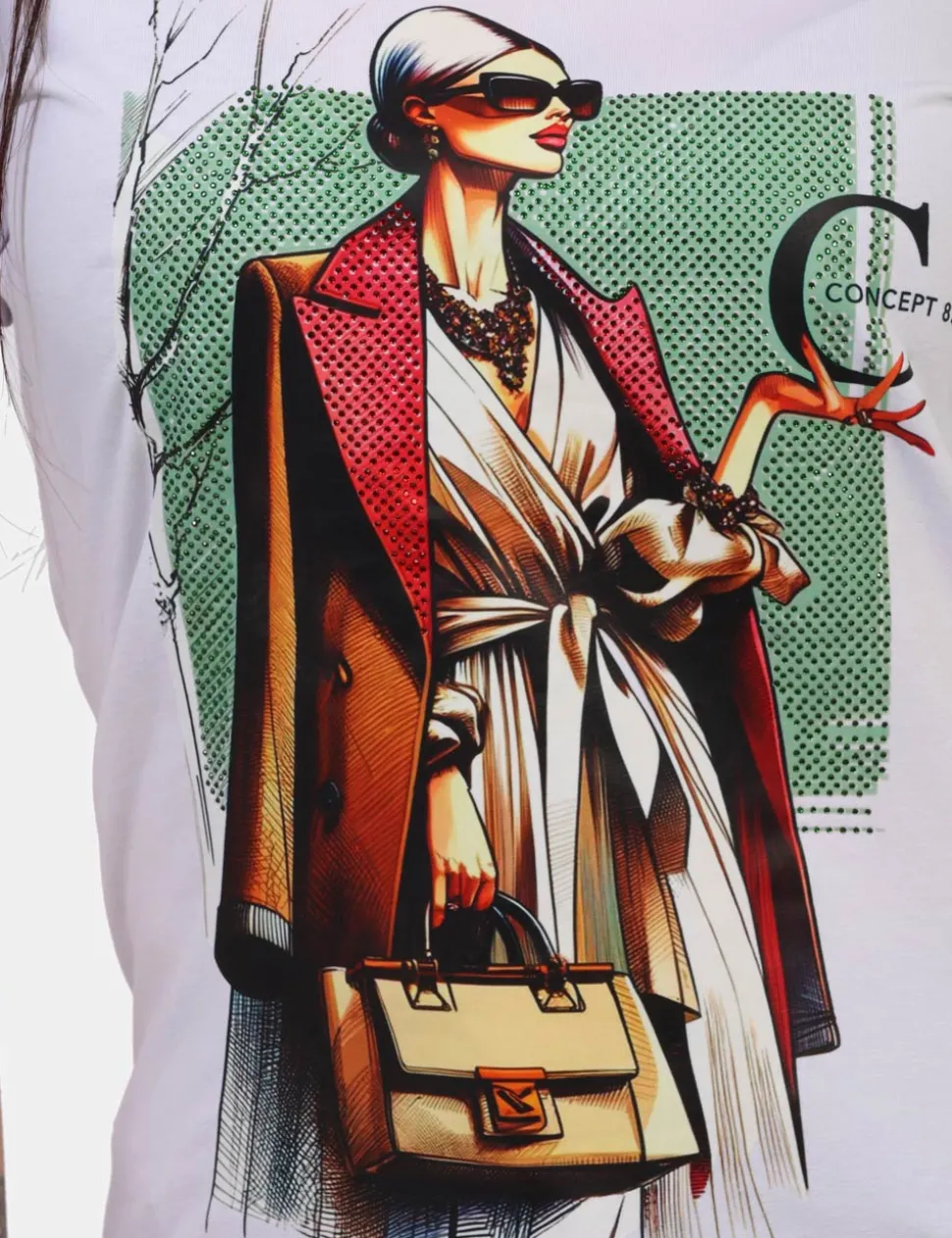 T-shirt Concept83 Bianco