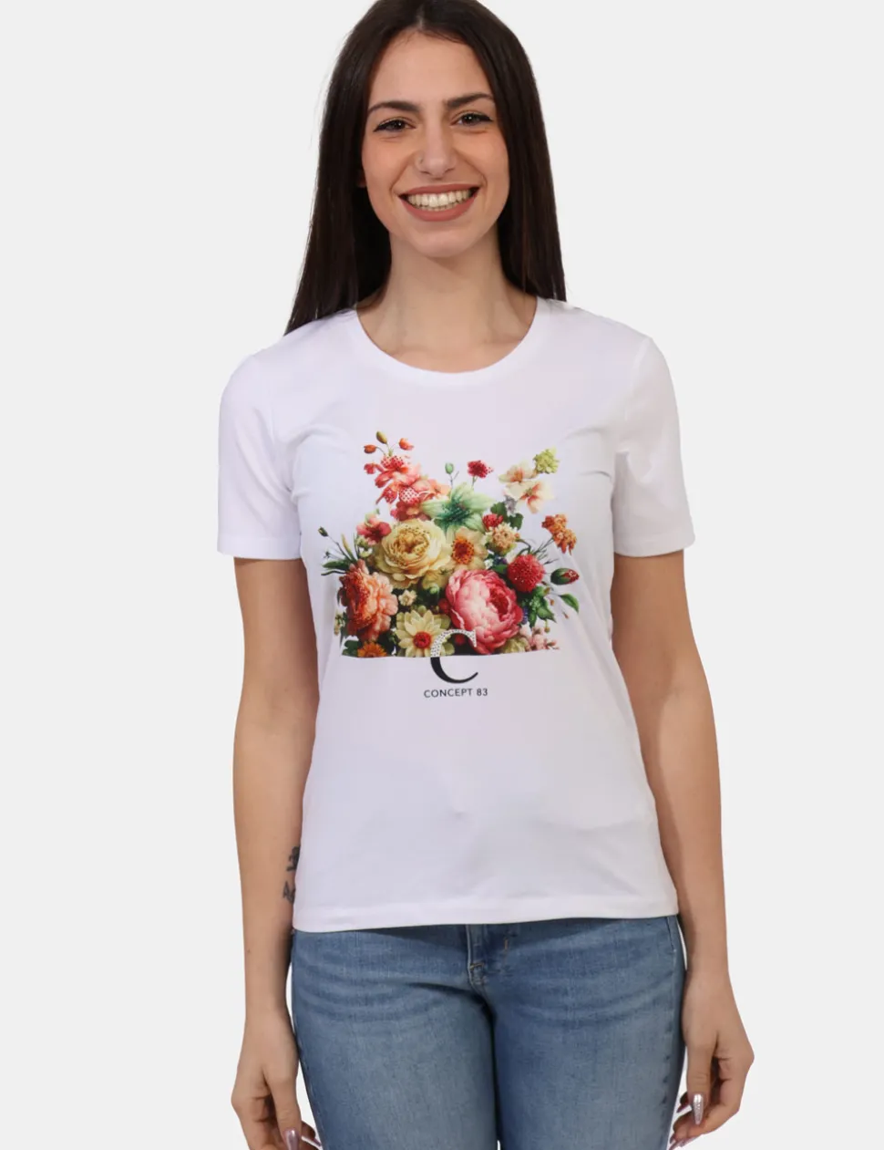 T-shirt Concept83 Bianco