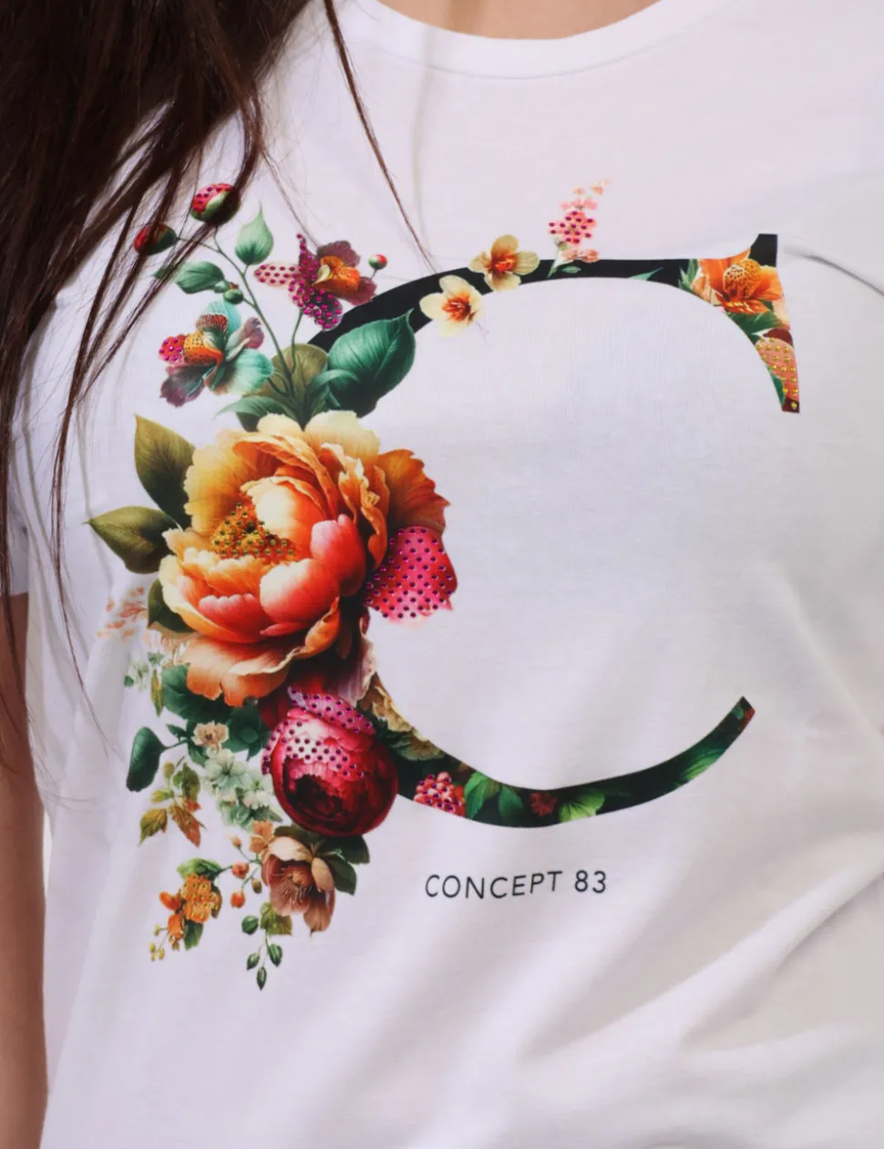 T-shirt Concept83 Bianco