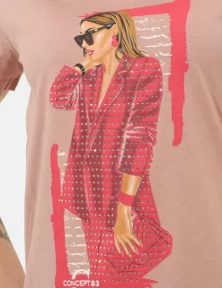 T-shirt Concept83 Rosa