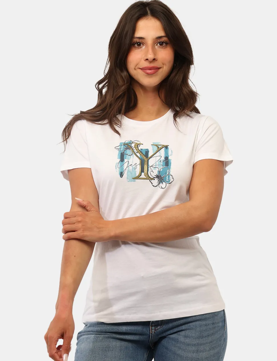 T-shirt Yes Zee Bianco