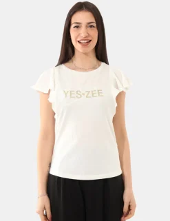 T-shirt Yes Zee Bianco