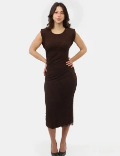 Vestito Materica Marrone