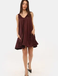 Vestito Via Delle Rose Bordeaux