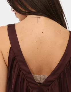Vestito Via Delle Rose Bordeaux