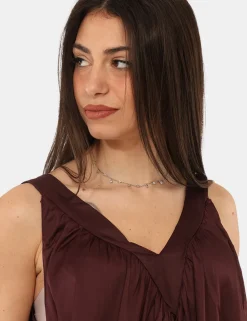 Vestito Via Delle Rose Bordeaux